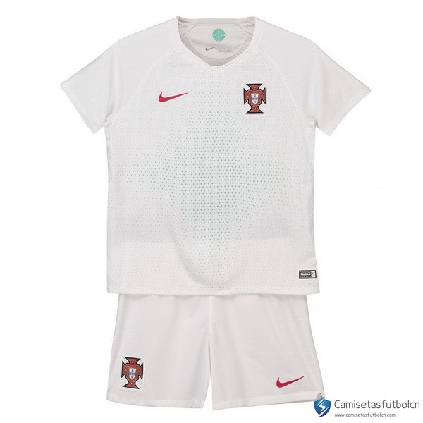 Camiseta Seleccion Portugal Segunda equipo Niños 2018 Blanco